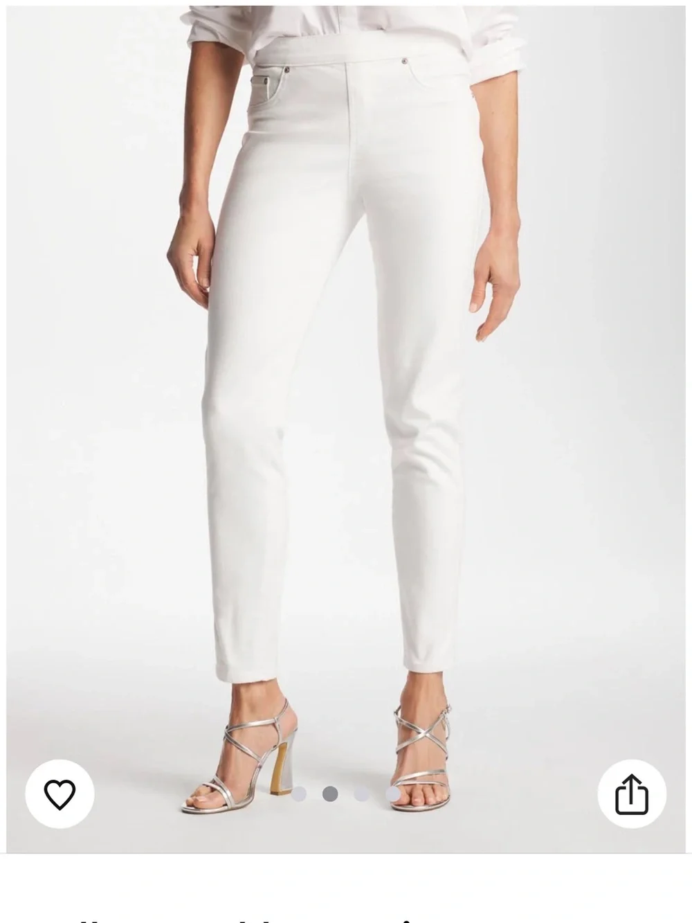 Chico's White Pull-On Jegging Ankle Size 1R - NEW